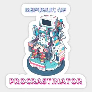 Republic of Procrastinator Sticker